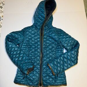 Duvetica Teal/grey reversible puffer Jacket see measurements